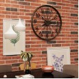 Hot-selling cafe bar personality metal antique wall clock living room creative mute clock