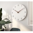 Modern minimalist fashion creative clock living room bedroom clock mute solid wood wall clock