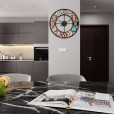 Hot-selling iron metal mute wall clock European retro living room creative clock study clock