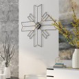 New cross polygon creative living room wall clock mute metal iron clock