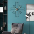 New cross polygon creative living room wall clock mute metal iron clock