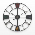 Modern simple wrought iron mute clock living room creative wall clock
