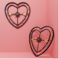 Modern minimalist creative living room love wall clock fashion mute iron metal clock