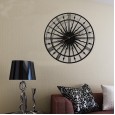 European creative wall clock living room decoration fashion mute metal wall clock round hollow iron wall clock