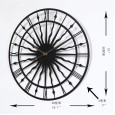 European creative wall clock living room decoration fashion mute metal wall clock round hollow iron wall clock