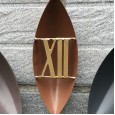 Creative leaf decoration wall clock European retro wrought iron wall clock living room clock can