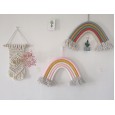 Large Nordic rainbow hand-woven ornaments decorative pendant kindergarten children's room window wall mounting