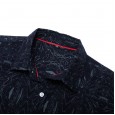 Men's spring and summer new cotton long-sleeved shirt casual printed shirt 187