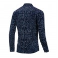 Spring and autumn new men's spring and summer cotton long-sleeved shirt corrugated shirt 186