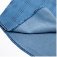 Plus size men's spring and autumn long-sleeved denim shirt plaid shirt 5