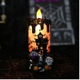 Halloween horror props electronic candle lights glowing LED rotating colored lights bar scene layout decoration props