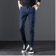Spring wear new jeans casual Korean small feet elastic tether trendy men's slim long pants