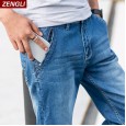New large size jeans autumn plus fat plus large men's trousers tide blue men's pants loose jeans