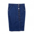 Spring Skirt Women's Extra Large Denim Skirt High Elastic Pack Hip Skirt