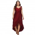 Best selling fat woman plus size lotus leaf beach skirt outdoor sunscreen blouse multifunctional long skirt 6082