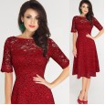 Summer style women's word collar pencil skirt dress