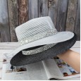 Korean version of the flat eaves PVC straw hat female Japanese rhinestone M standard star beach travel wisp transparent empty sunshade hat