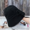 Japanese basin hat female back strap Korean version of the solid color dome retro wild casual bucket hat shade decoration hat tide