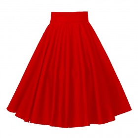 Plus size women's cotton red prom skirt
