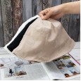 Japanese niche jacquard retro bucket hat female Korean frosty basin hat male tide spring and summer cotton and linen sun hat summer