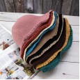 Casual knitted bucket basin hat spring and summer shade sunscreen hat wild retro multicolor fisherman hat tide