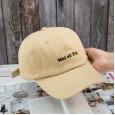 Cap female pink wild tide hat letter embroidery fashion show face small baseball cap tide