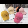 Cap female pink wild tide hat letter embroidery fashion show face small baseball cap tide