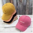 Cap female pink wild tide hat letter embroidery fashion show face small baseball cap tide