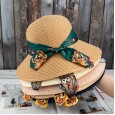 Hat female wild sunshade sunscreen foldable scarf streamer straw hat sun hat seaside travel beach