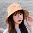 Spring men and women fisherman hat fashion outdoor labeling letters outdoor leisure basin hat