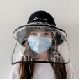 Removable protective cap isolation dust spit splash fisherman hat smiley chain hat men and women spring and summer
