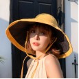 New summer sun hat sunscreen UV big sun hat soft sister double-sided wearing fisherman hat