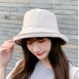 Black fisherman hat female summer small fresh small edge flanging sunscreen sun hat sun hat male tide