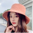 Spring and summer new shade hat female trend printing basin hat double-sided fisherman hat cloth hat sun hat
