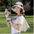 New style hat sun protection sun hat female summer shawl neck protection tea picking sun hat female fashion breathable cap