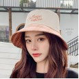 Spring and summer new sunscreen hat female trend color matching letter basin hat shade fisherman hat tide shade cloth hat