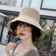 Hat female summer wild travel sun hat sun protection big face cover fisherman hat female autumn