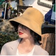 Hat female summer wild literature and art outdoor travel shade sunscreen double-sided basin hat female