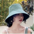 Hat female summer wild literature and art outdoor travel shade sunscreen double-sided basin hat female