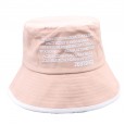 New female spring and autumn rubber color matching sunshade foldable basin hat big eaves cover face fisherman hat female summer