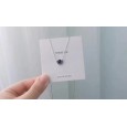 925 sterling silver black starry sky necklace female Mori Obsidian Saturn pendant creative fashion jewelry