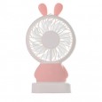 The new exquisite rabbit mini handheld fan hot sale Dharma bear night light usb rechargeable fan