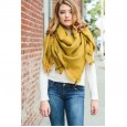 Autumn and winter new hot selling single color side acrylic large square towel thick warm scarf shawl