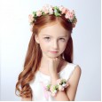 Girls headdress girl accessories head flower handmade hair accessories hair hoop garland flower girl birthday show wreath jewelry