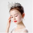 Children's Crown Headdress Princess Girls Crown Crystal Headband Golden Frozen Girl Birthday Cake Decoration