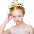 Children's princess dress accessories crown flower girl wedding wedding hair accessories crown wreath girl birthday performance headdress