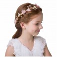 New children's hair accessories girl headdress princess headband girl head flower birthday performance accessories pink