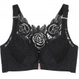 New bra without steel ring c cup lace gathered adjustable underwear front buckle beautiful back large size bra