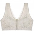 Front zipper shockproof sports underwear anti-sagging beauty back sleep large size bra without steel ring vest bra