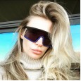New fashion oversized frame Siamese sunglasses female trend round face windshield men sunglasses S9049